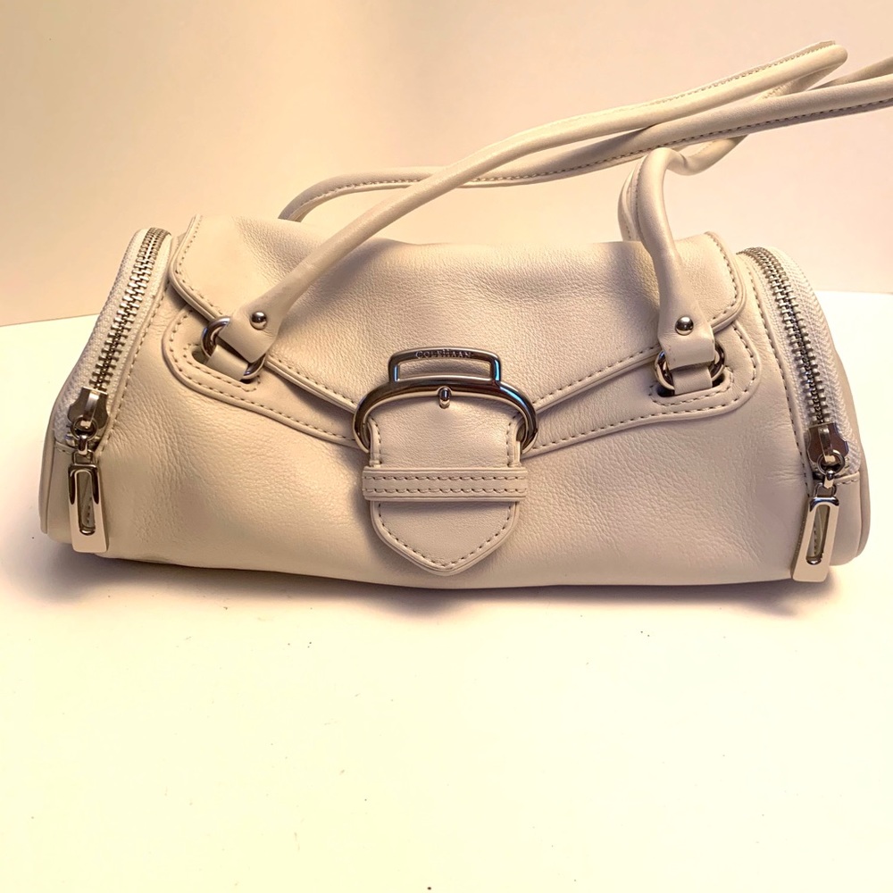 Cole Haan white leather shoulder bag